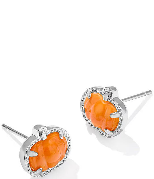 Pumpkin Stud Earrings
