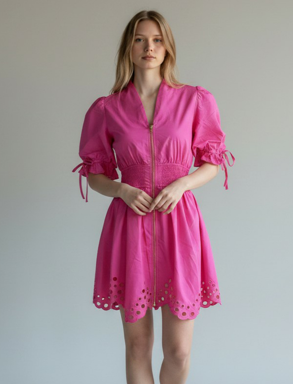 Pink Eyelet Dress
