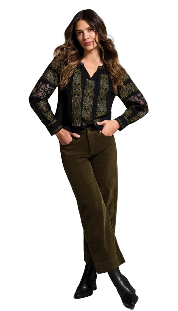 Tribal High Rise Fly Front 5 Pocket Ankle