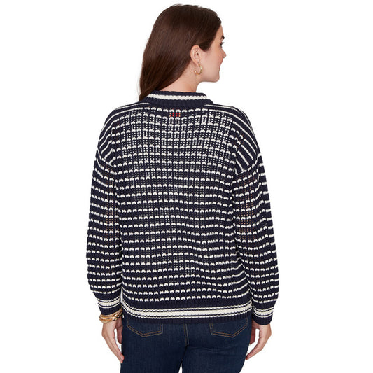 Women's Mesh Stitch Zip Sweater Jacket