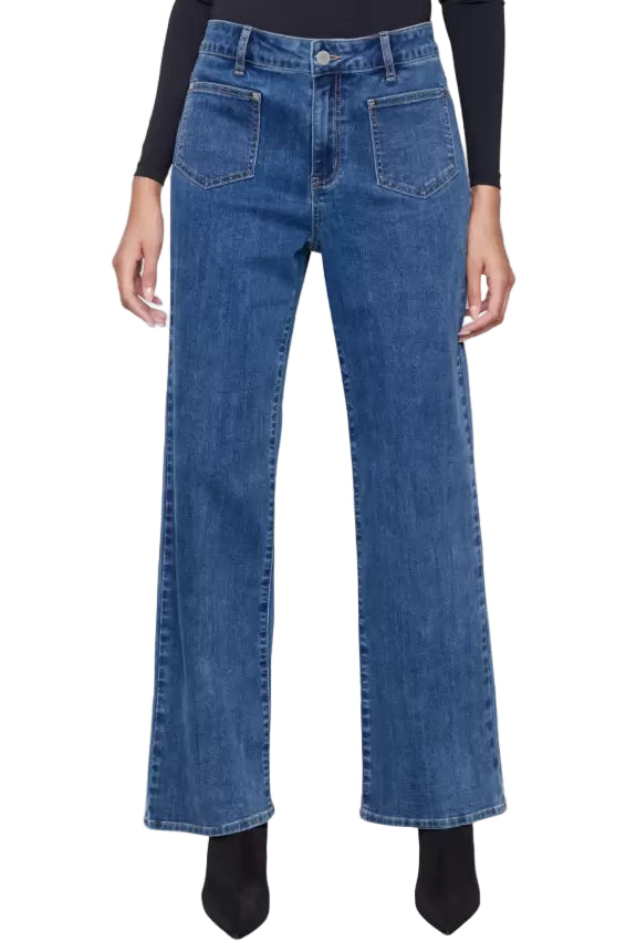 Charlie B Medium Blue Flare Stretch Jeans