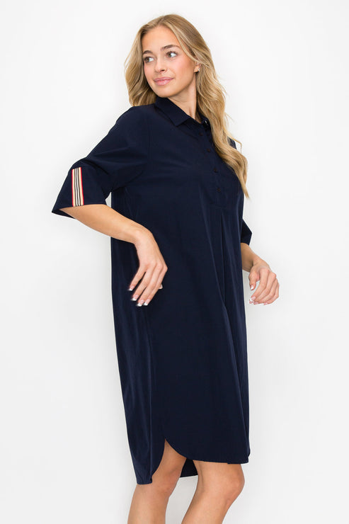 Wendi Tunic Dress -Navy