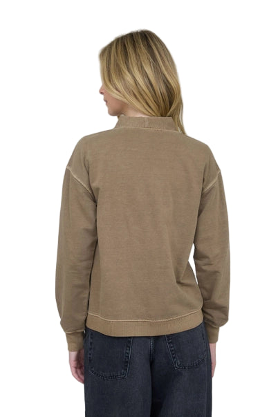 Washed Detail Button Down Long Sleeve Cardigan