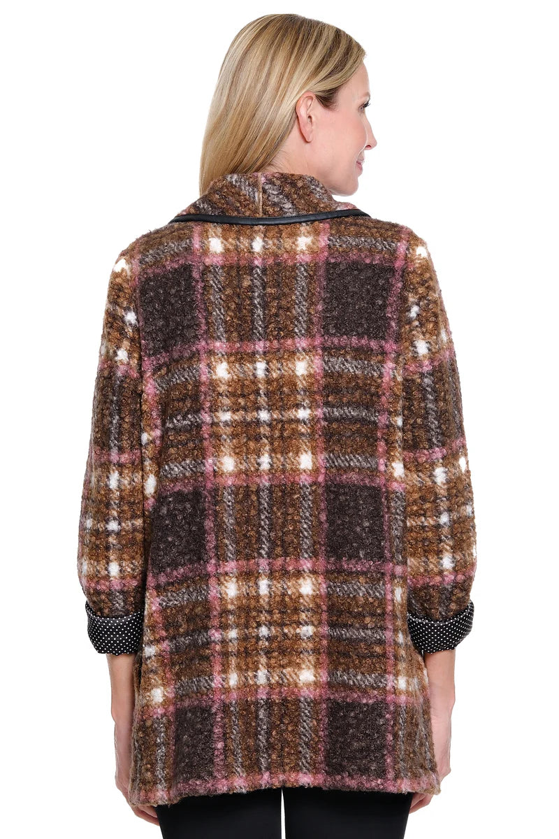 Print Boucle Jacket - Plaid Multi