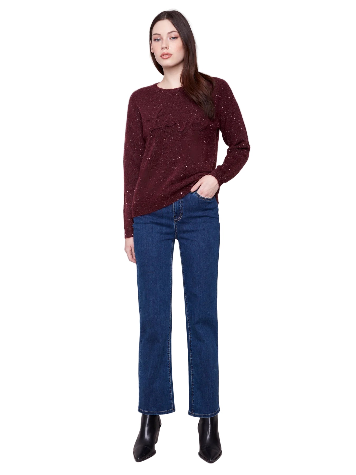 Charlie B Love Sweater - Cabernet
