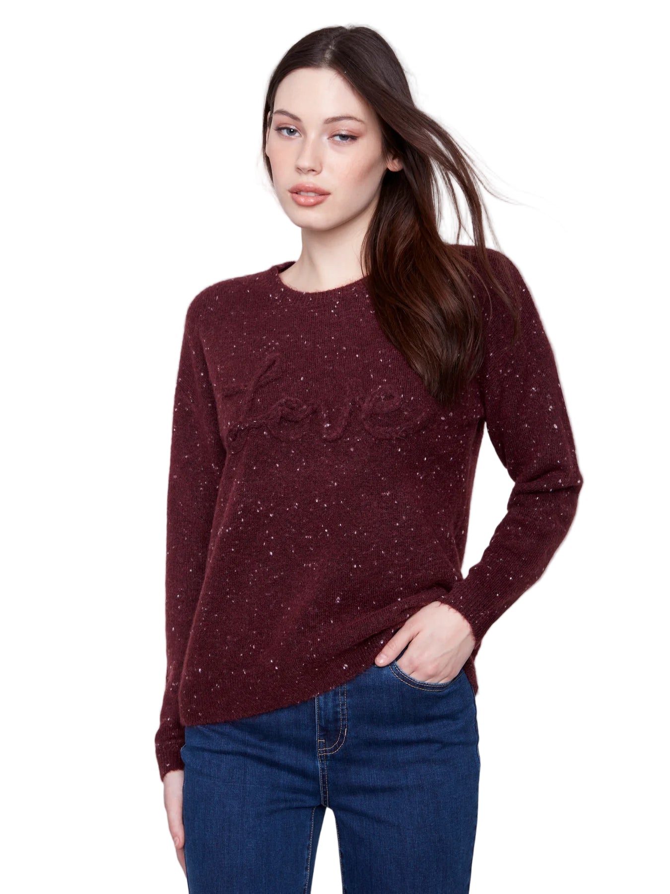 Charlie B Love Sweater - Cabernet