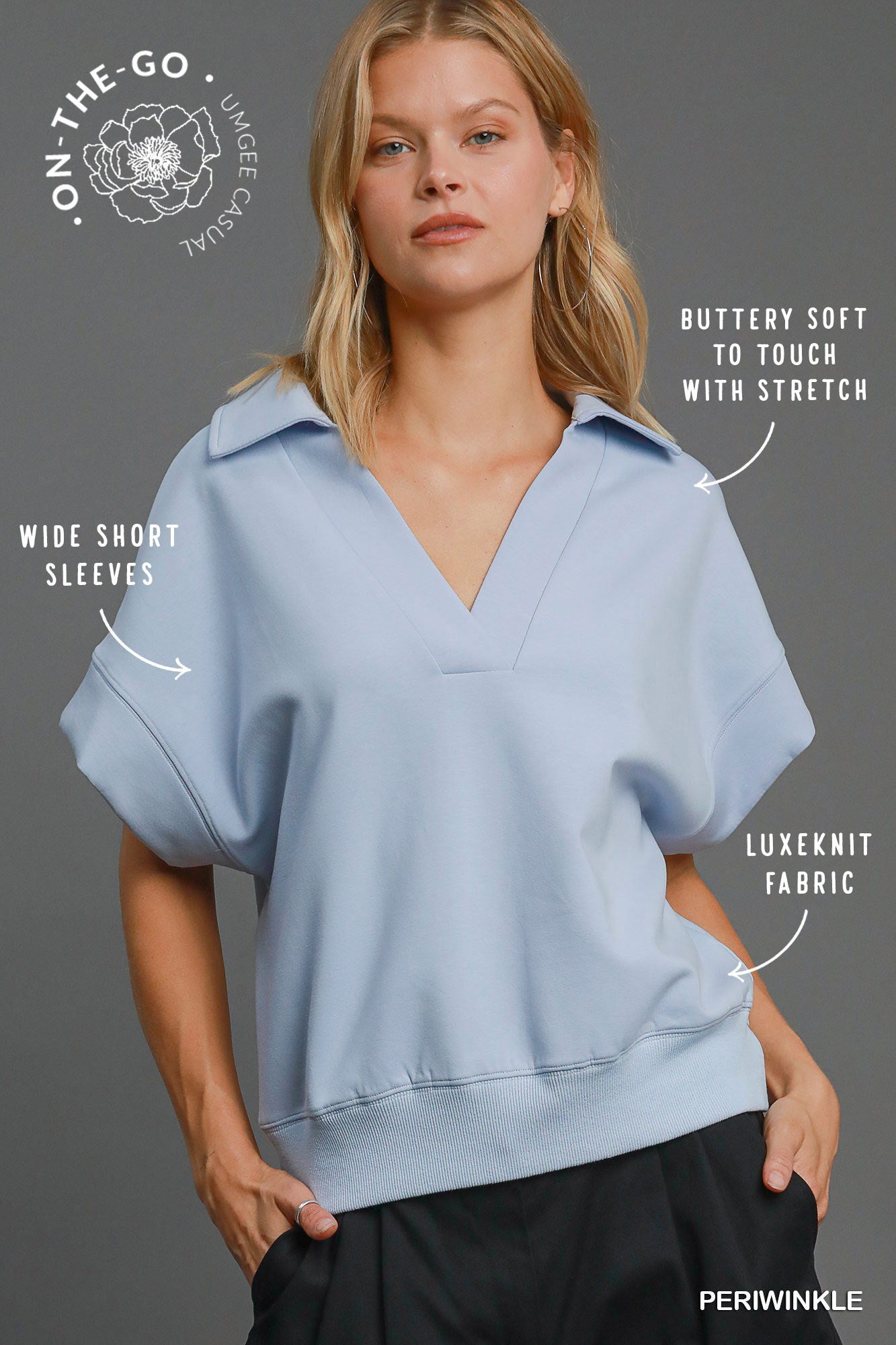 Periwinkle Luxeknit Pullover Top