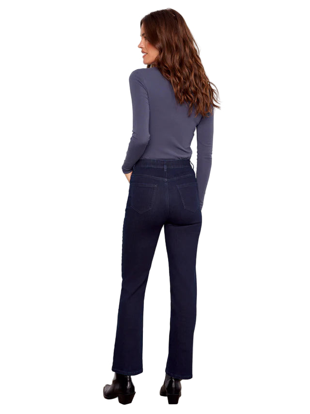 Charlie B Straight Leg Jeans - Blue Black
