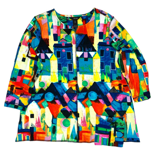 Felt Geometric 3/4-Sleeve Shirt