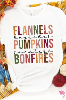 Flannel Pumpkin Bonfire Tee