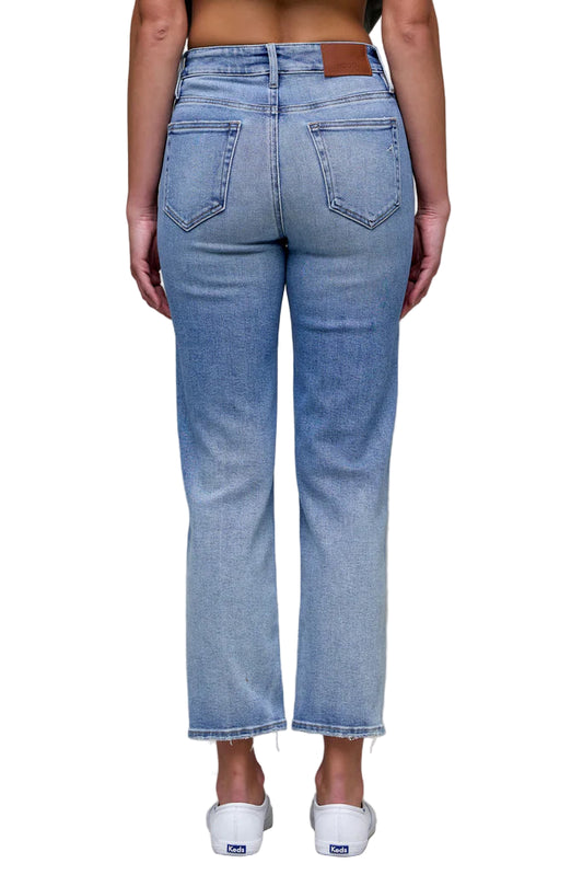 TRACEY Medium Dark High Rise Clean Stretch Straight