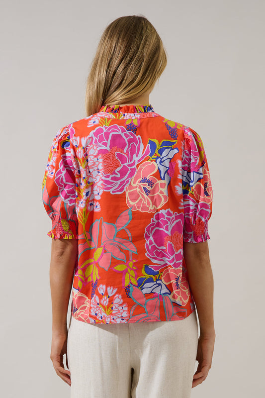 Reign Split Neck Blouse