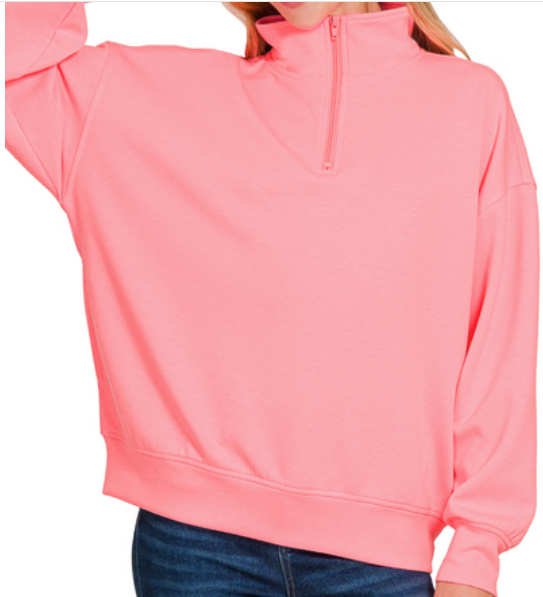 Scuba half zip pullover - multiple colors
