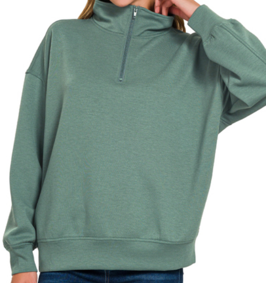 Scuba half zip pullover - multiple colors