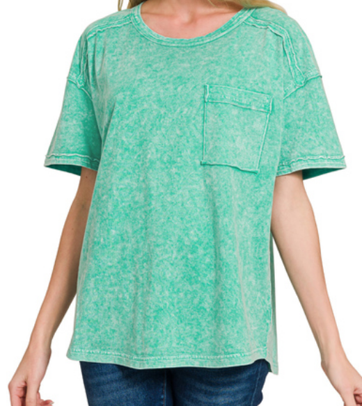 Halo snow washed round neck t-shirts