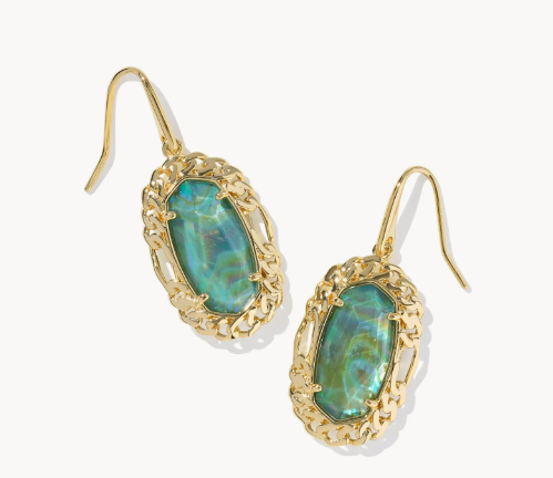 Dani Gold Figaro Frame Drop Earrings
