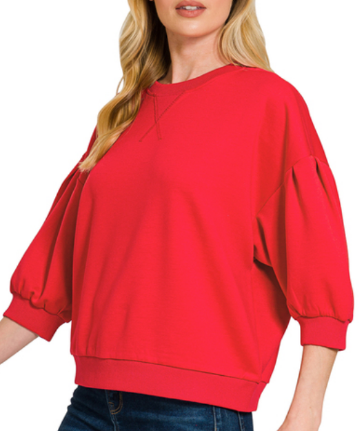 Soft Stretch Dolman Sleeve Pullover