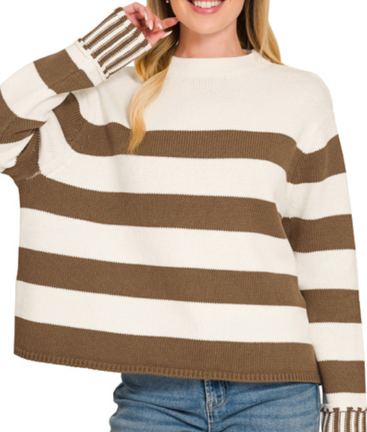 Classic Stripe Cuff Sweater
