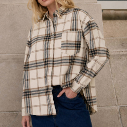 Plaid Button-Up Shacket