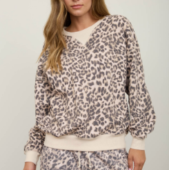 Cheetah Print Pullover Top