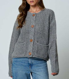 Cozy Button Front Knit Cardigan