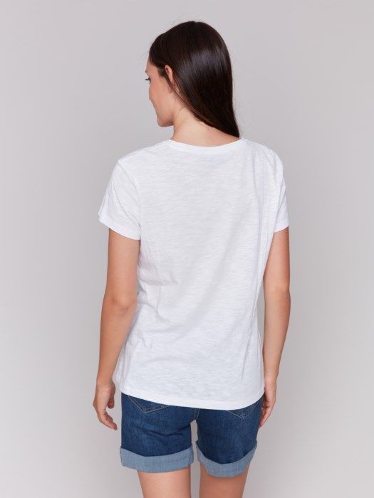 Embroidered Front Tee ~ C1231E-075B