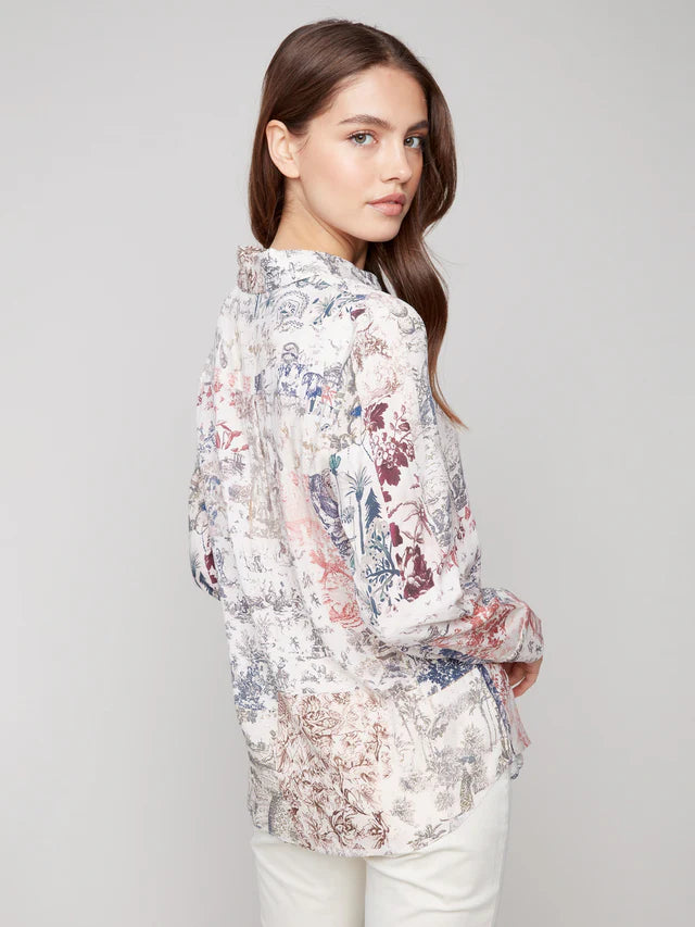Charlie B Printed Button-Up Shirt - Frame