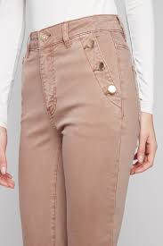 Charlie B Flare Leg Twill Pants – Truffle