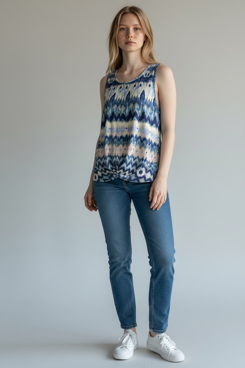 Ladies Printed Riptide Tank ~ C1365Q-075B