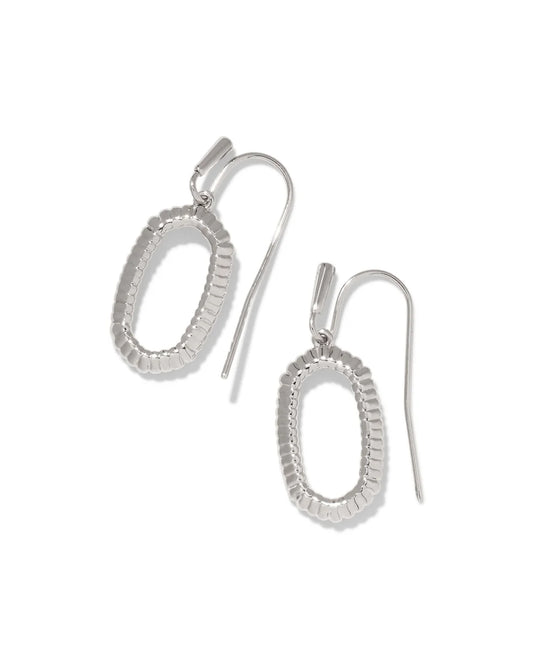Lee Ridge Open Frame Earrings - Silver
