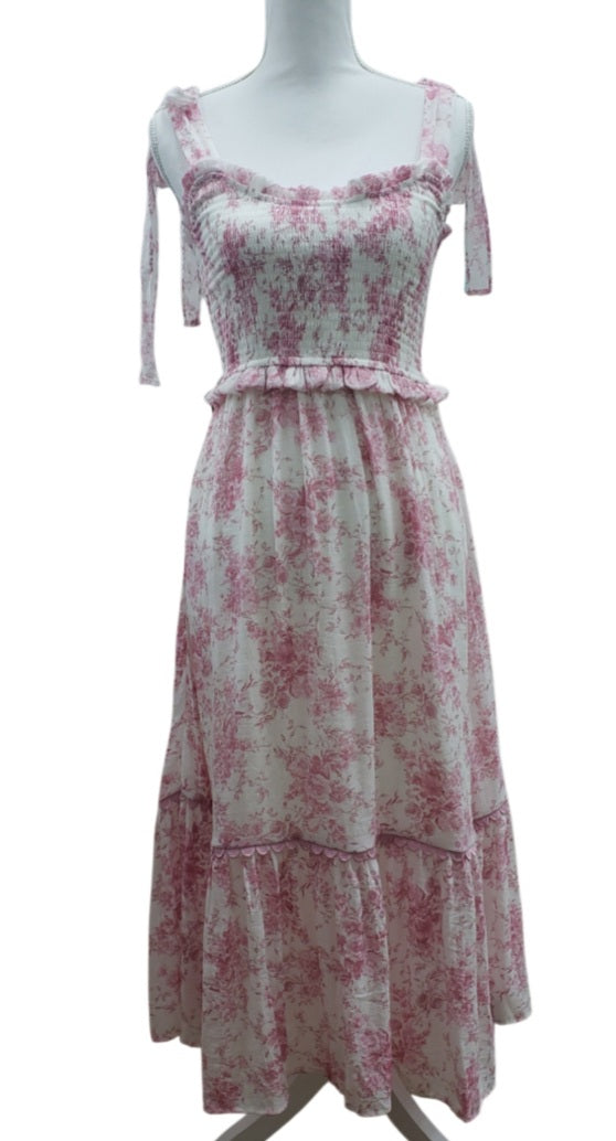 Tie able Sleeved Floral Dress