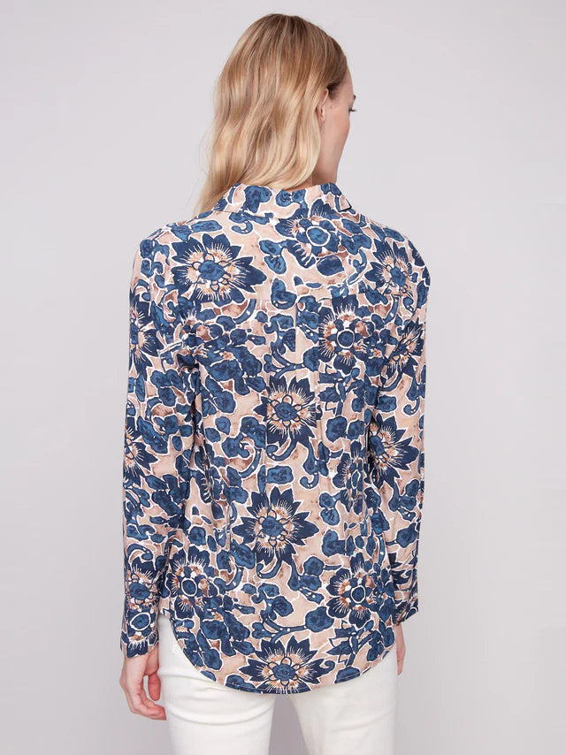 Charlie B Printed Button-Up Shirt - Cavolo