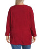 Multiples Knit 3/4 Flounce Sleeve Long Cardigan Matching Shell Set