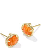 Pumpkin Gold Stud Earrings