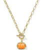 Pumpkin Gold Link and Chain Necklace