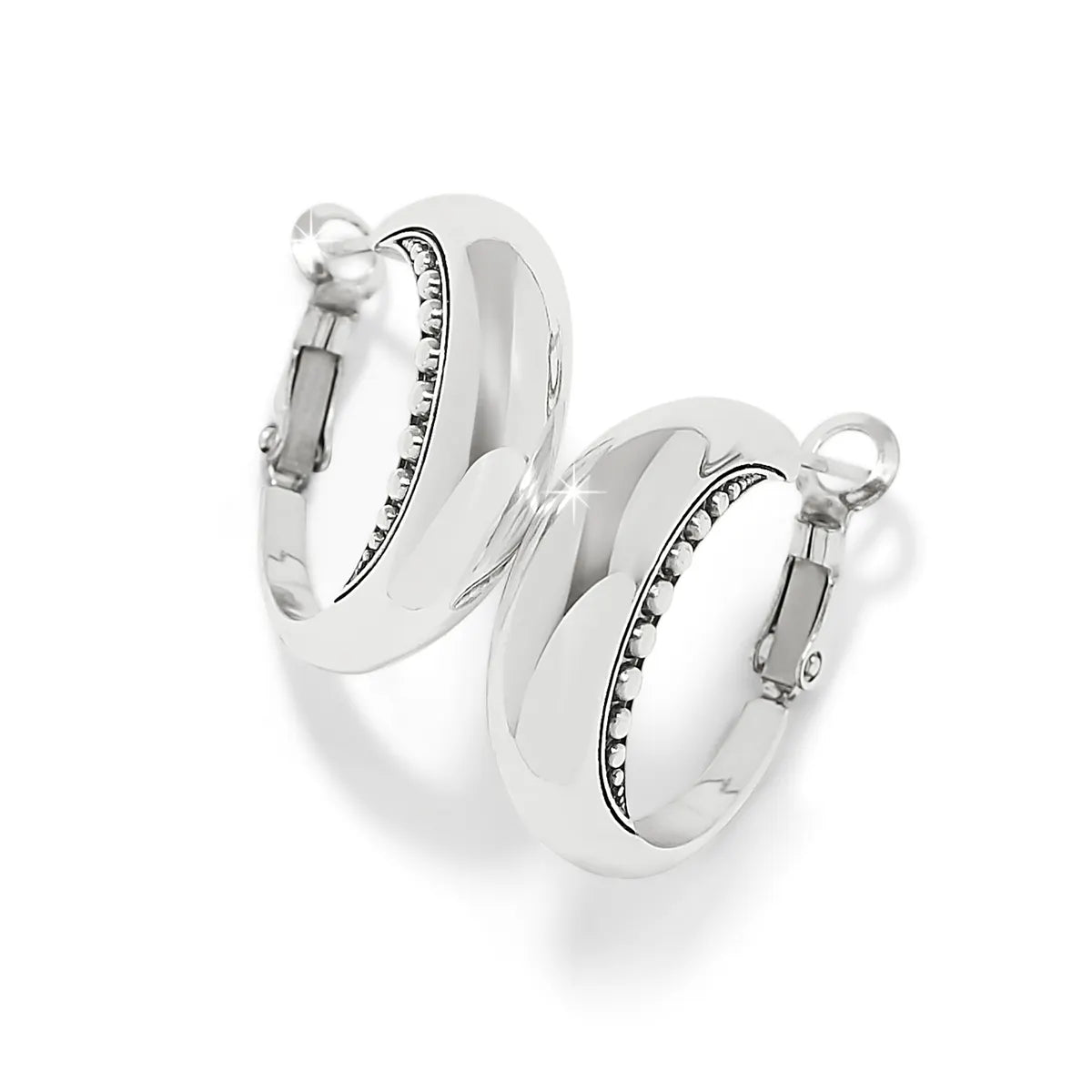 Pretty Tough Arch Hoop Earrings in Silver by Brighton