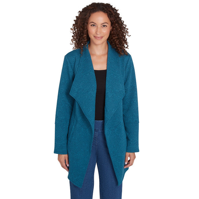 Women's Winter Scroll Quilted Knit Jacket