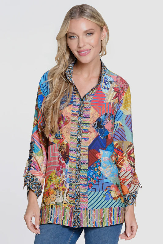 Wire Collar Blouse - Multi