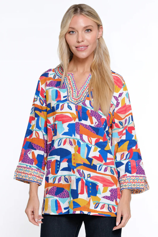 Geo Print Tunic - Geo Multi