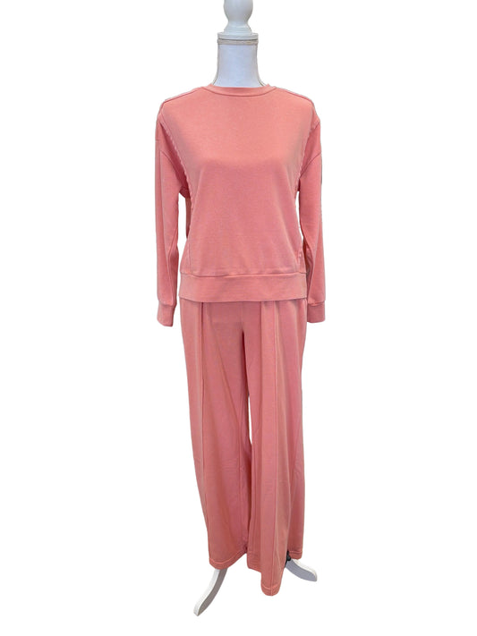 Coral Loungewear Wide Leg Pant