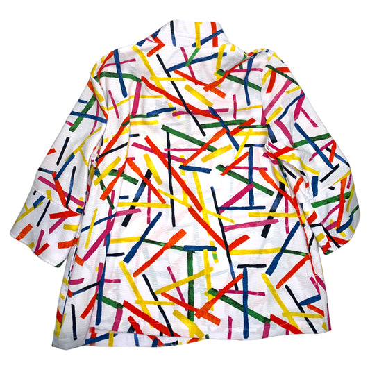 Confetti Print Zip-Up Jacket