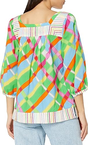 Embroidered Square Neck Top with Flutter Sleeves