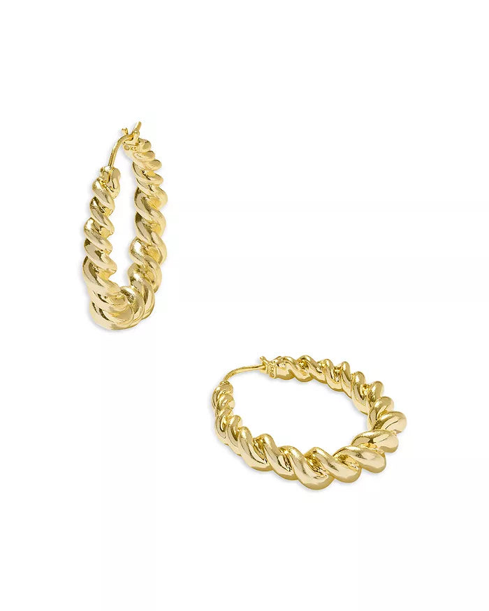 Haisley Rope Texture Hoop Earrings