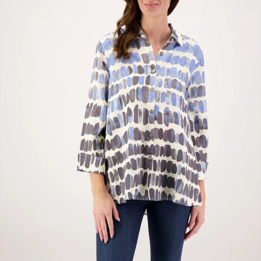 Button Front Collared Top