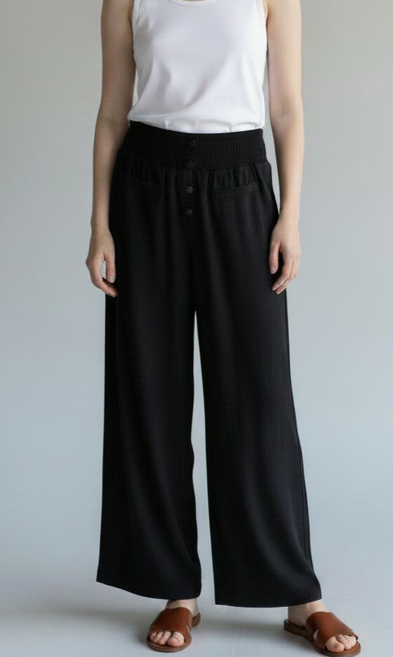 Black Linen Pant