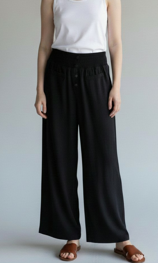 Black Linen Pant
