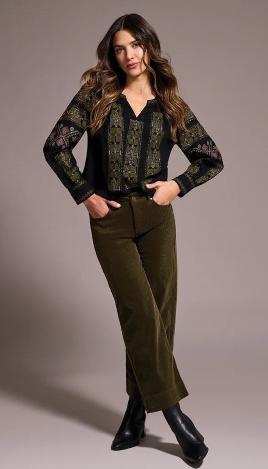 Tribal High Rise Fly Front 5 Pocket Ankle