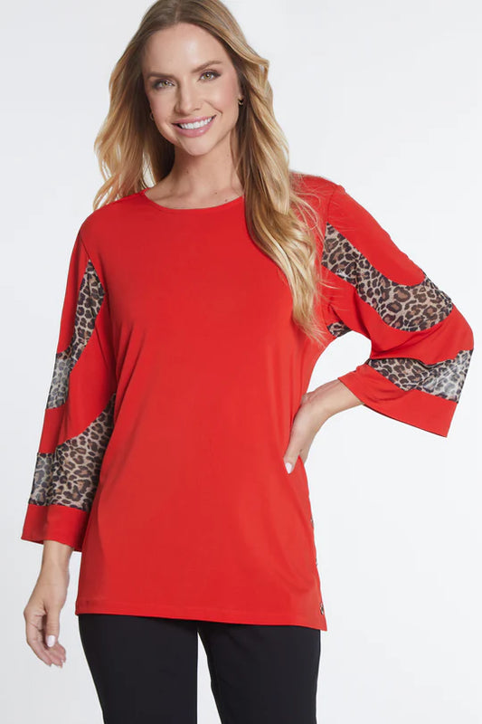 Solid Knit Top- Red