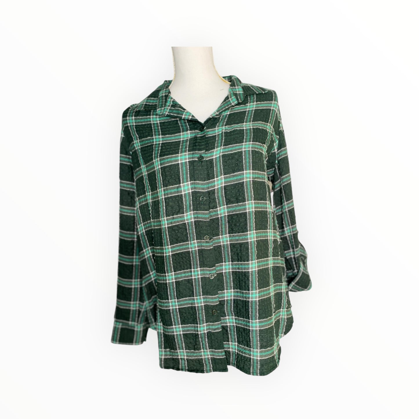 BTN Front One Pocket Blouse Green