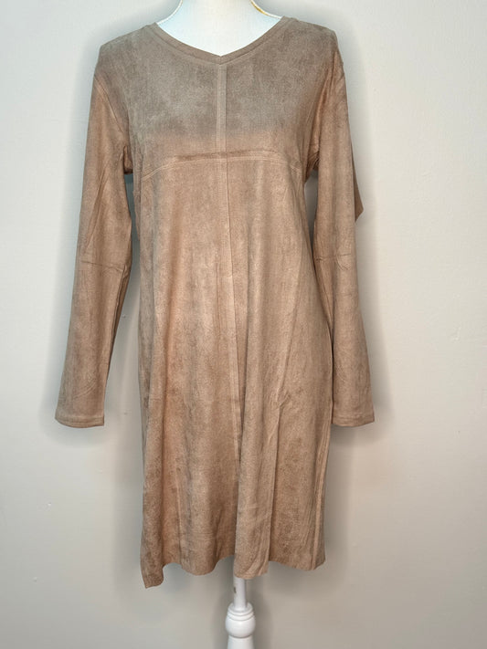 Khaki long sleeve dress